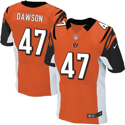 Men's Elite Paul Dawson Nike Jersey Orange Alternate - #47 NFL Cincinnati Bengals